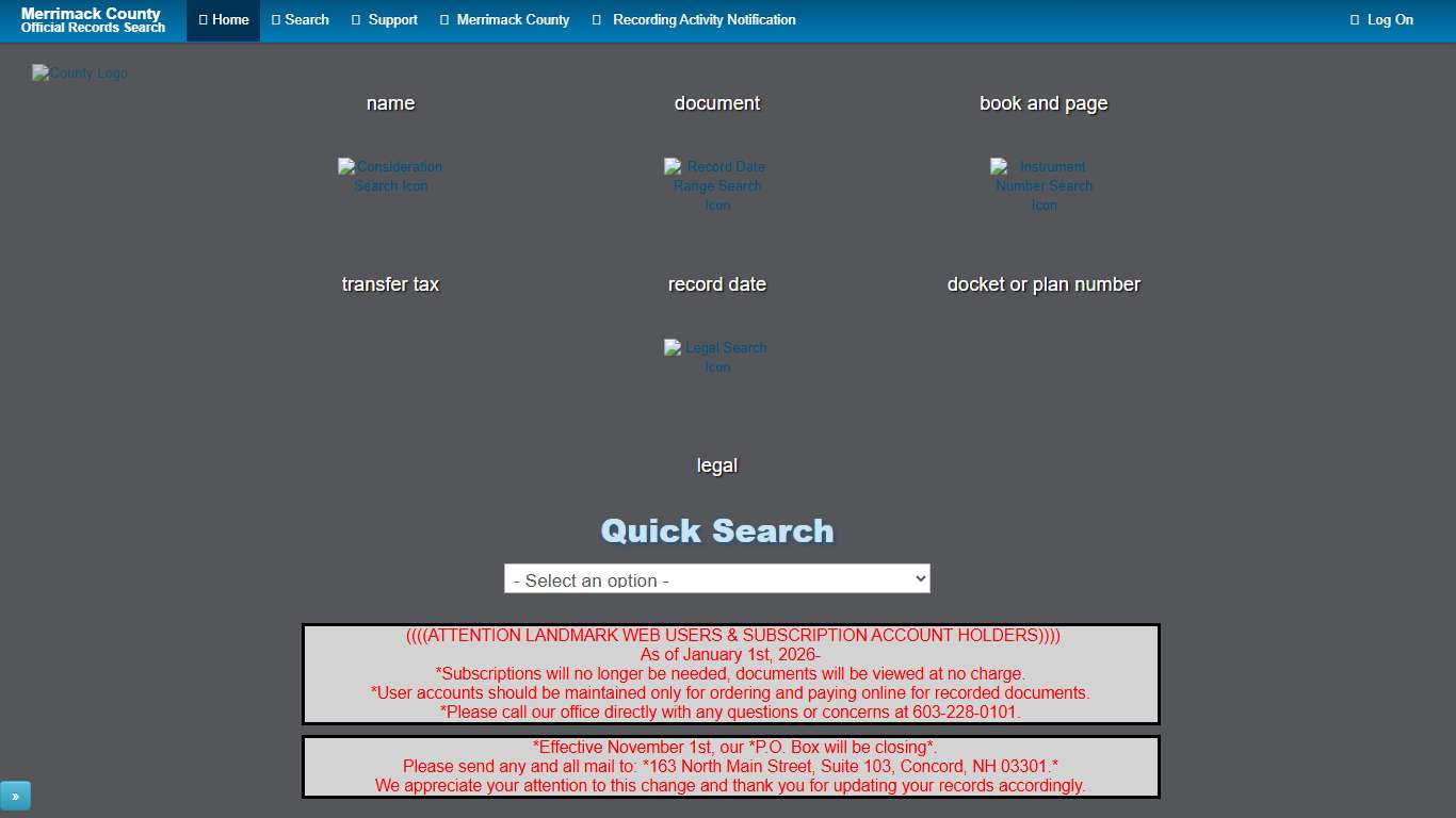Landmark Web Official Records Search
